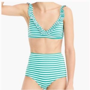 J. Crew Seamless High-Waisted Bikini top and bottom set